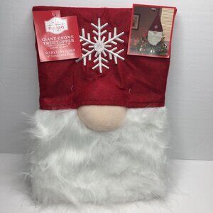 Holiday Time Giant Gnome Tree Topper Christmas Red Santa Hat White Beard Home De